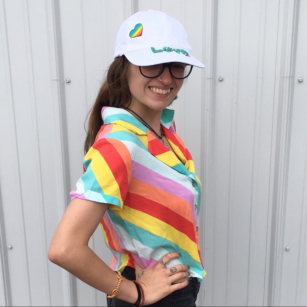 Rainbow crop top